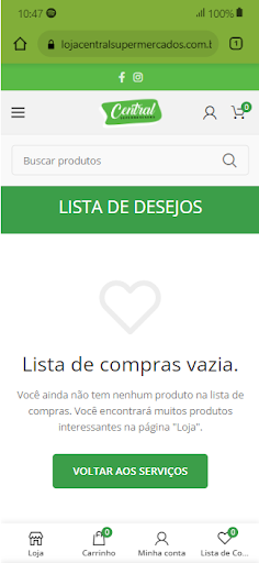 Central Supermercados App Screen 3