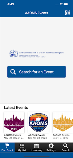 Android application AAOMS Events screenshort