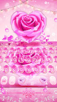 screenshot of Pink Rose Keyboard Theme