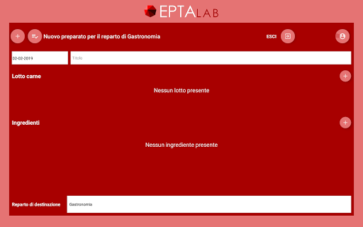 Android application tracciabilità screenshort