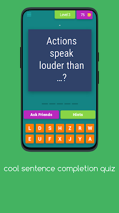 COOL SENTENCE COMPLETION QUIZ - Screenshot 3