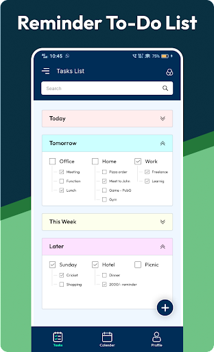 Android application Reminder: To Do List screenshort