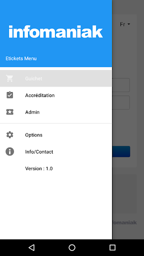 Android application Infomaniak Etickets Launcher screenshort