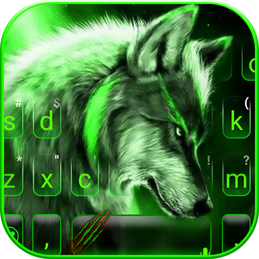 Green Wild Wolf Keyboard Theme  Icon