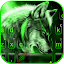 Green Wild Wolf Keyboard Theme