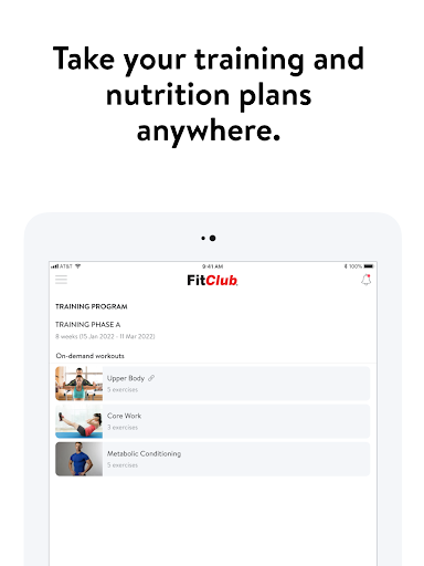 Screenshot of FitClub Members