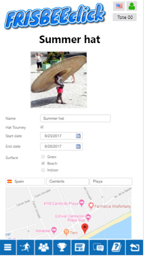 FRISBEEclick Screen 2