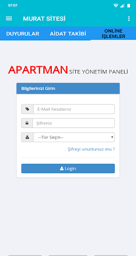 Apartman Yönetim Sistemi Screen 3