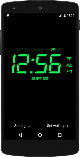 Digital Clock Live Wallpaper Screenshot 1 - AppWisp.com