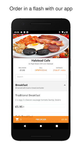Android application Halstead Cafe screenshort