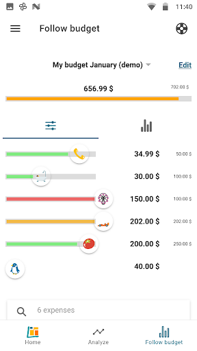 Control and track expenses