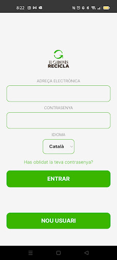 Android application El Gironès Recicla screenshort