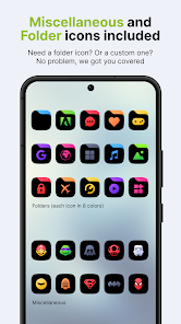 Captura 5 Ares Black: Black Icon Pack android