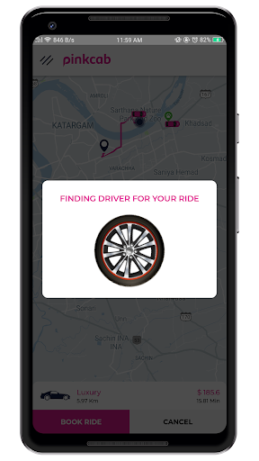 PinkCab Passenger Screen 3
