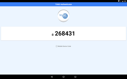 TOGO Authenticator Screen 3