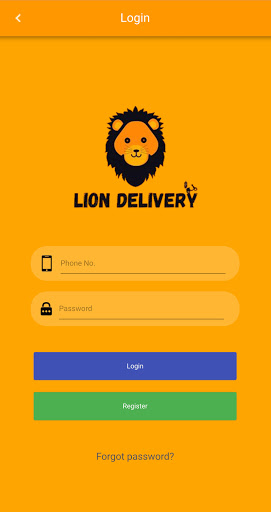 Android application Lion Delivery screenshort
