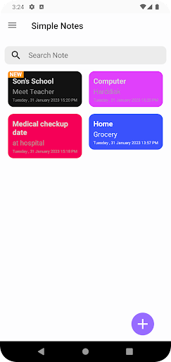 Android application Simple Notes Notebook screenshort