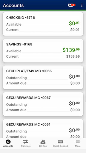 Android application GECU Mobile screenshort