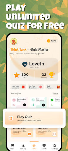 Android application Think Tank - Quiz Master screenshort