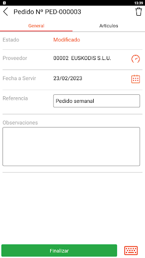 Gestion Compras Baibse Screen 3
