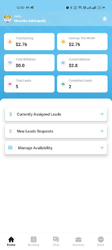 Android application ByTheOur: Service pros, Rental screenshort