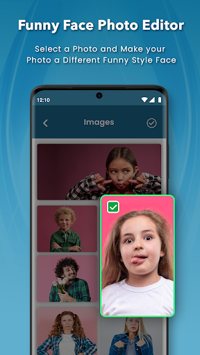 Android application Funny Face Photo Editor screenshort