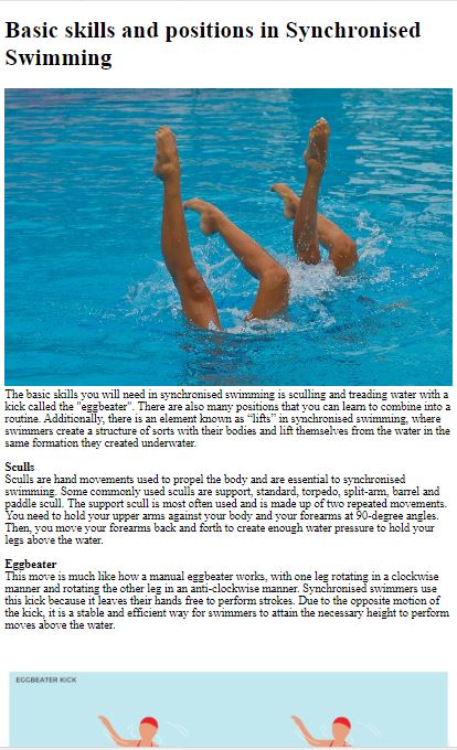 How to Do Synchronise Swimming - 1.0.0 - (Android)