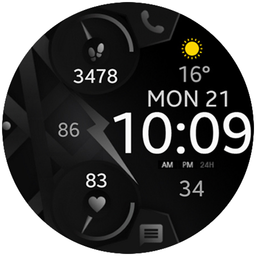 Graphite Digital Watch Face logo