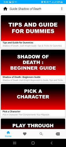 Guide for Shadow of Death Tips