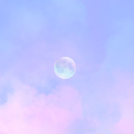 Beautiful pastel sky & moon logo