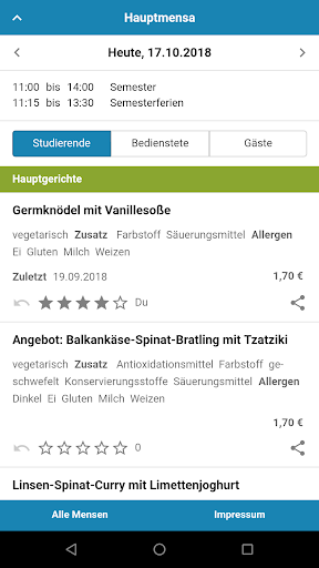 Mensa Bayreuth Screen 2
