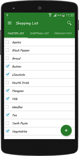 Android application Shopping List screenshort