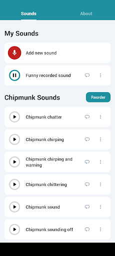 Android application Chipmunk Sounds screenshort