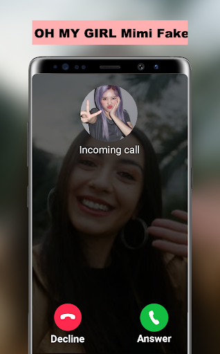 Android application OH MY GIRL Mimi Fake Call screenshort