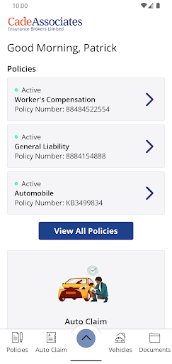 Cade Insurance Mobile Screen 2