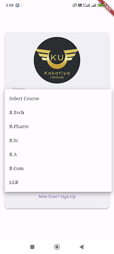 Android application Kakatiya University(KU) screenshort