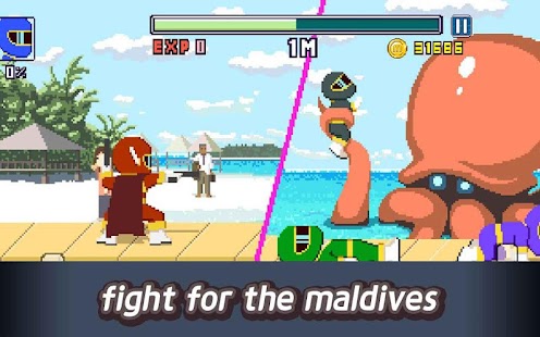 Maldives Friends : Pixel Flappy Fighter Screenshot