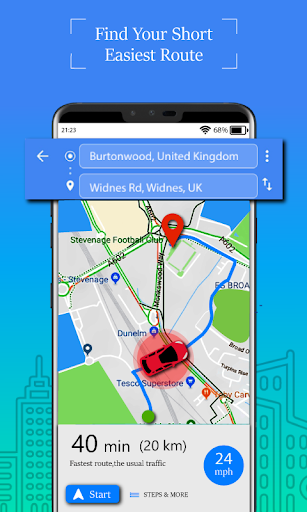 Android application Voice GPS Driving Route & Maps screenshort