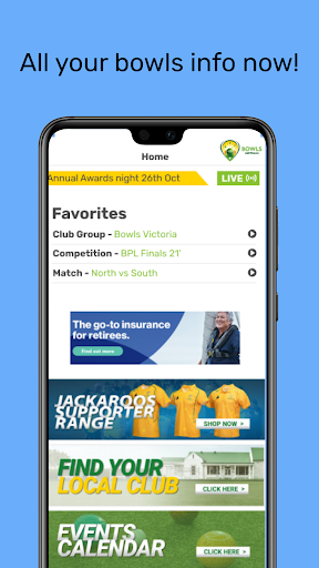 Android application BowlsNow screenshort