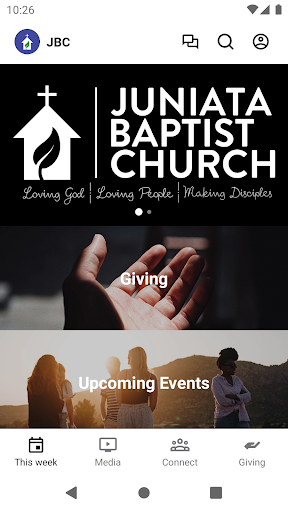 Android application Juniata Baptist screenshort