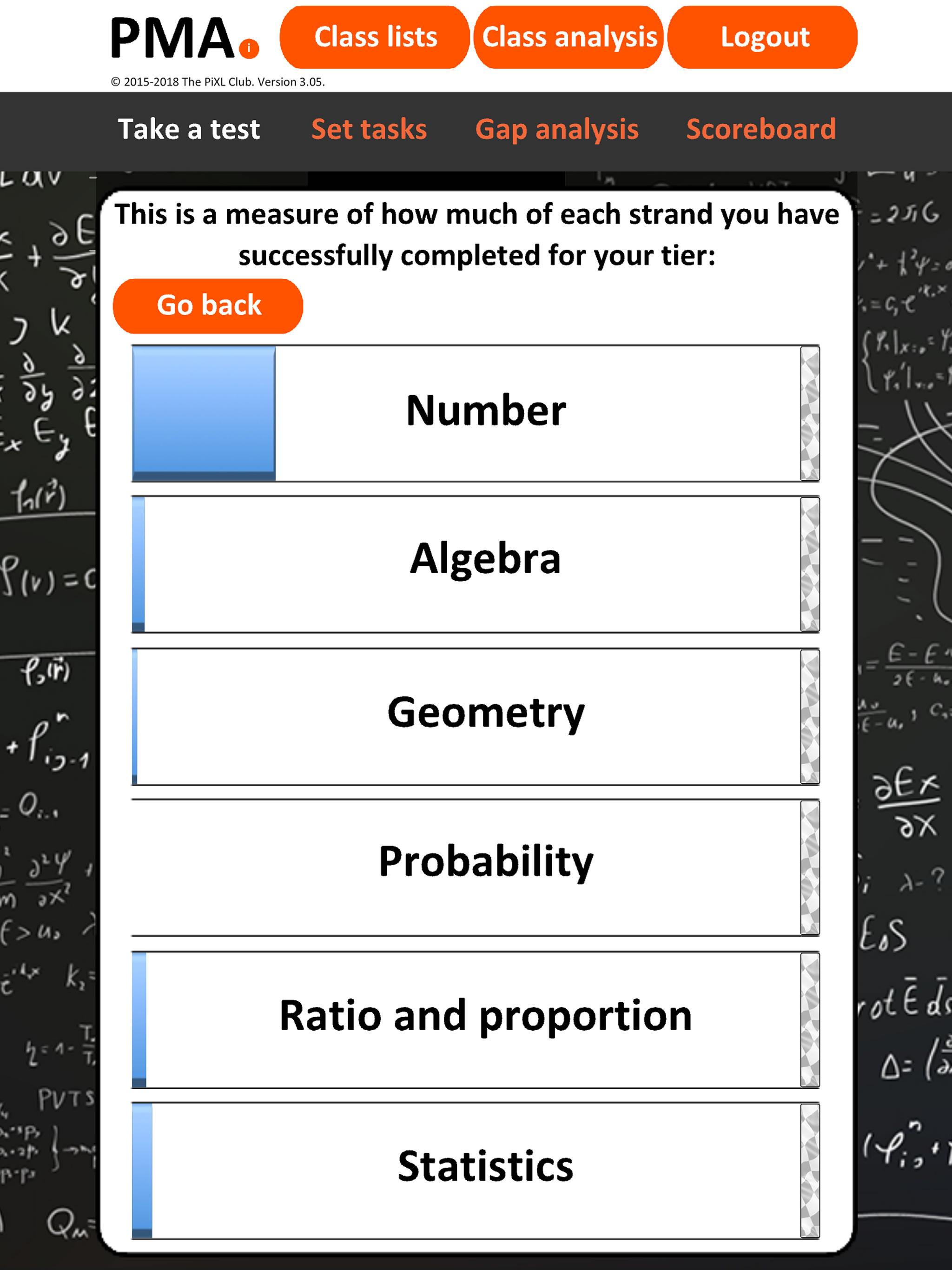 Android application PiXL Maths screenshort