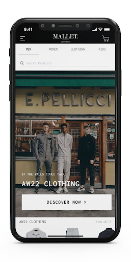 Android application Mallet Footwear screenshort