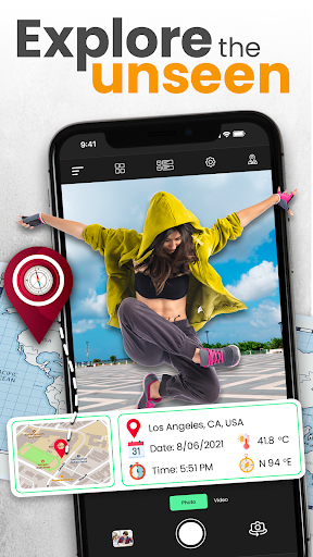 Android application GPS maps timestamp camera app screenshort