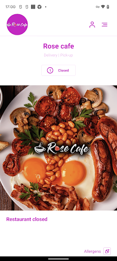 Android application Rose Cafe screenshort