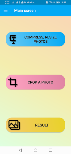 Android application Photo Resize & Compress screenshort