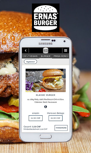 Ernas Burger Screen 2