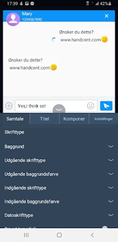 Handcent Next SMS Danish Languのおすすめ画像1