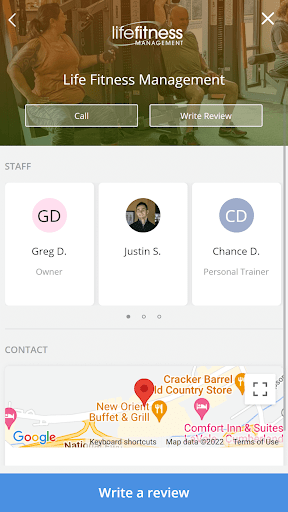 Android application Life Fitness Management screenshort