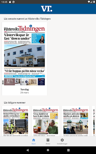 E-tidning VT Screen 3
