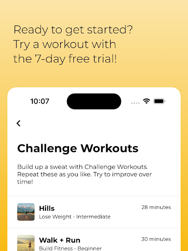Screenshot of Treadmill Workout: Walk & Run